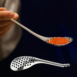 1Pc 56 Holes Caviar Spoon Useful Stainless Steel Kitchen Cooking Gadgets Colander