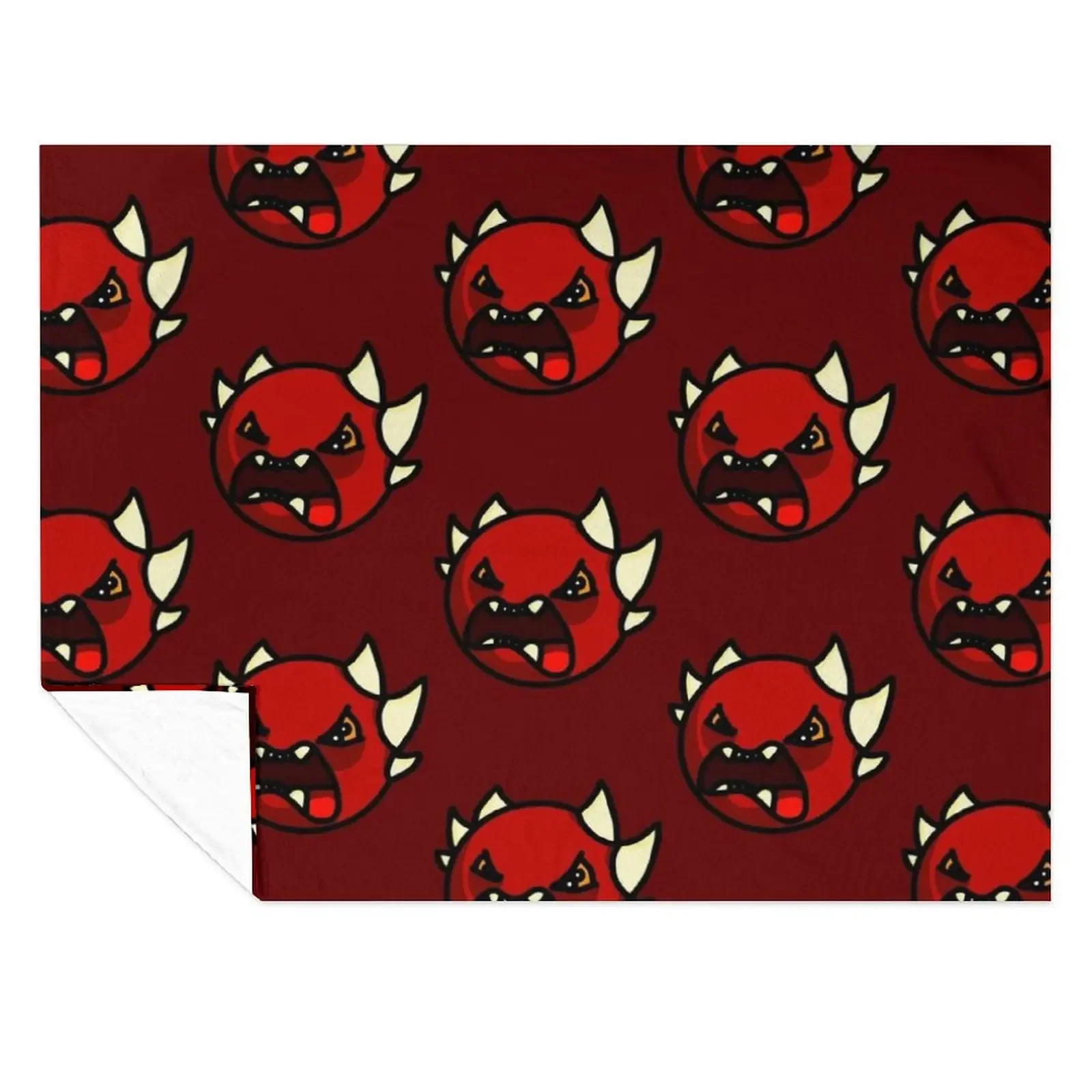 

Geometry Dash Extreme Demon Throw Blanket Tourist Plush Weighted Custom Blankets