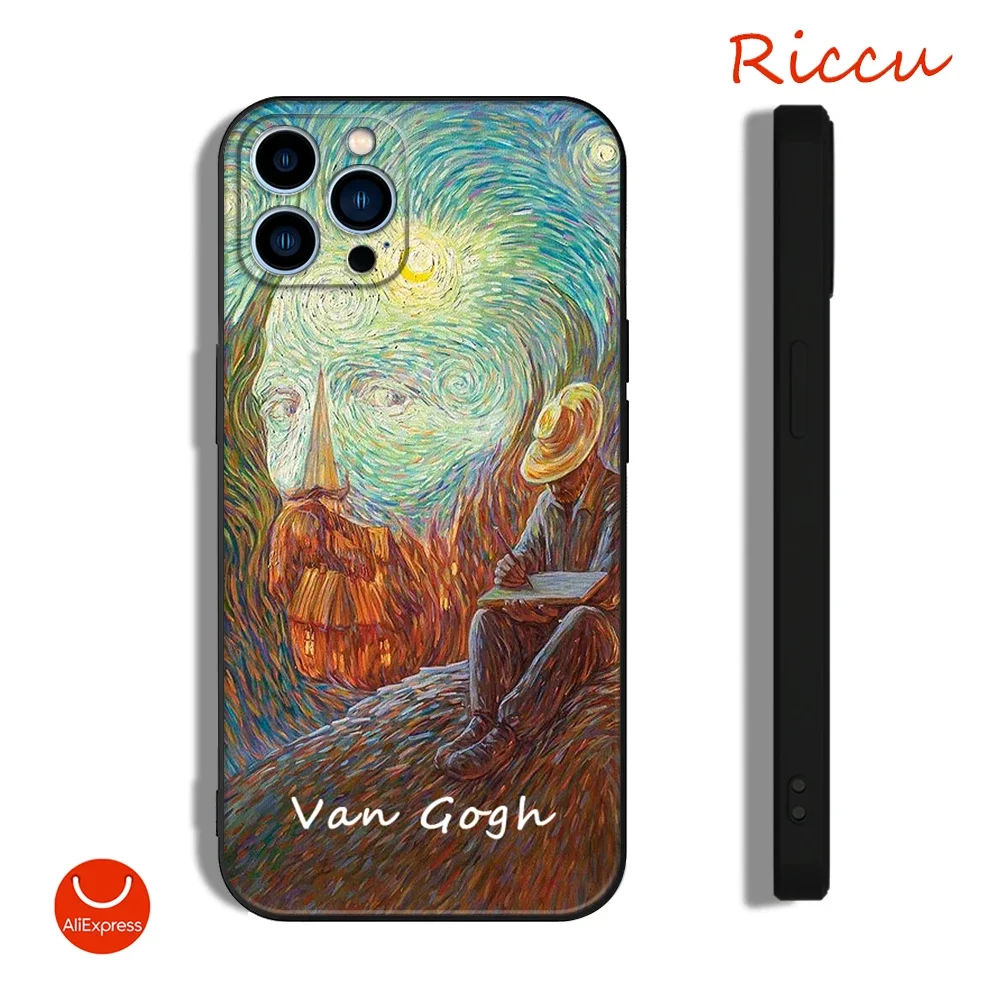 Van Gogh Starry Sky Art Phone Case FOR IPhone 15 14 FOR IPhone 13 11 12 Pro 8 7 Plus X 14 Pro MAX XR XS MAX 6s sunflower Covers