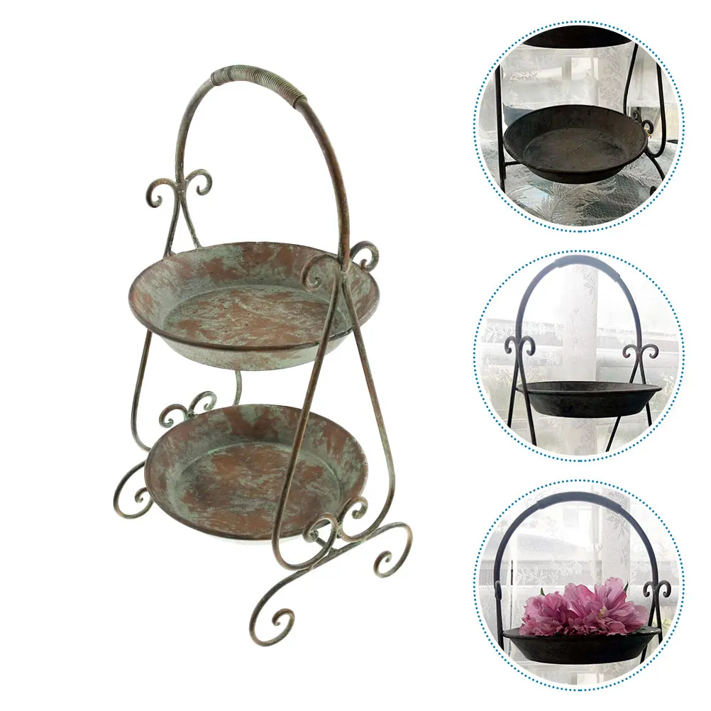 plateau-de-rangement-d'art-en-fer-retro-1-piece-organisateur-de-bureau-decoratif-vert-fonce-plateau-de-rangement-domestique-a-double-couche-decoration-creative-pour-la-maison