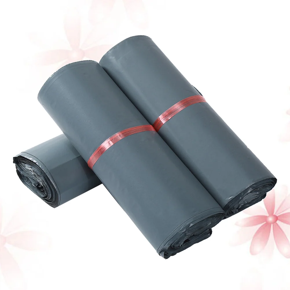 

100Pcs 30x17cm Grey Shipping Bags Heavy Duty Thicken Express Packing Bag for Long Distance Delivery Water Resistant Tear Proof