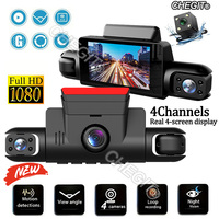 New 360° Car Camera 4Lens 1080P Dash Cam auto Night Vision car recording camera Car DVR Front Rear View Camera Casr accessory