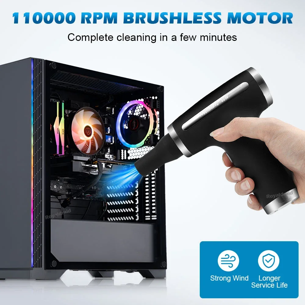 Multifunction Air Duster Portable Wireless Handheld Poweful Cleaner Outdoor Sports High Speed Blow Dryer for Switch/Xbox/PS4/PS5