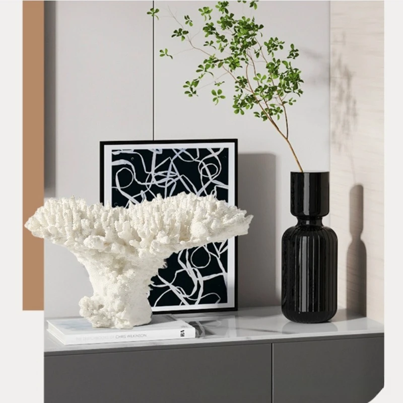 Modern Minimalist Geometric Simulation Coral Resin Ornament Porch Study Desktop Decoration
