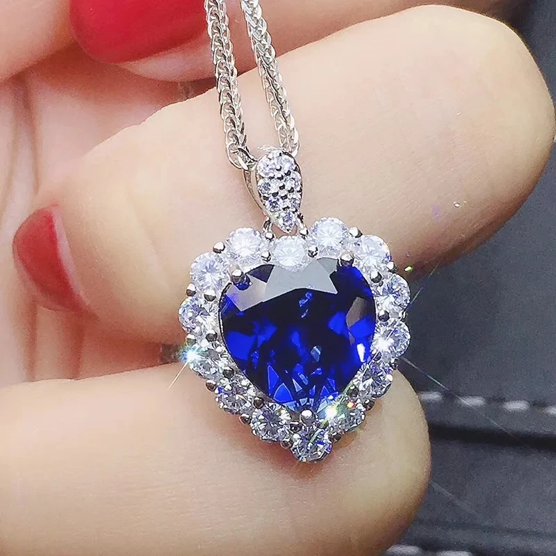 2024 Geometric Cubic Zirconia Pendant Necklace for Women Luxury Temperament Female Wedding Trend Neck Accessory Party Jewelry