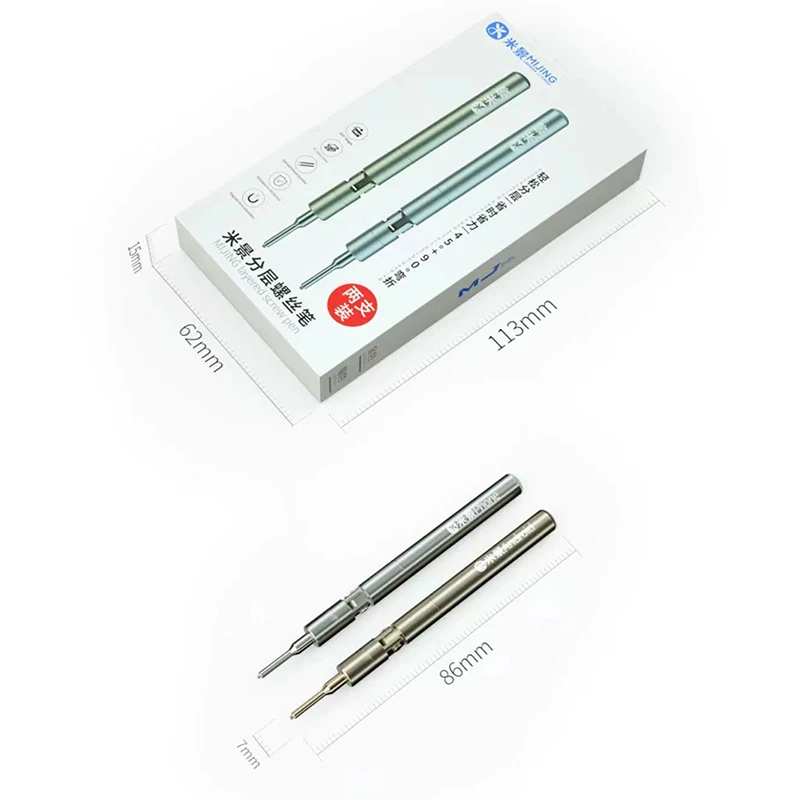 MIJING Scheda Principale A Strati Vite Penna Angolo Girevole Inclinato Nastro Anticorrosione Magnetico S2 In Lega di Acciaio Per La Riparazione Del Telefono Android