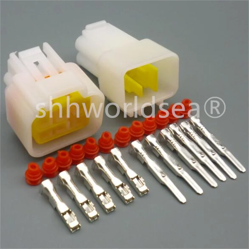 Shhworldsea 6 Pin 2.3MM FW-C-6M-B FW-C-6F-B car Waterproof Electrical Wire Connector Plug Auto modification Connectors socket