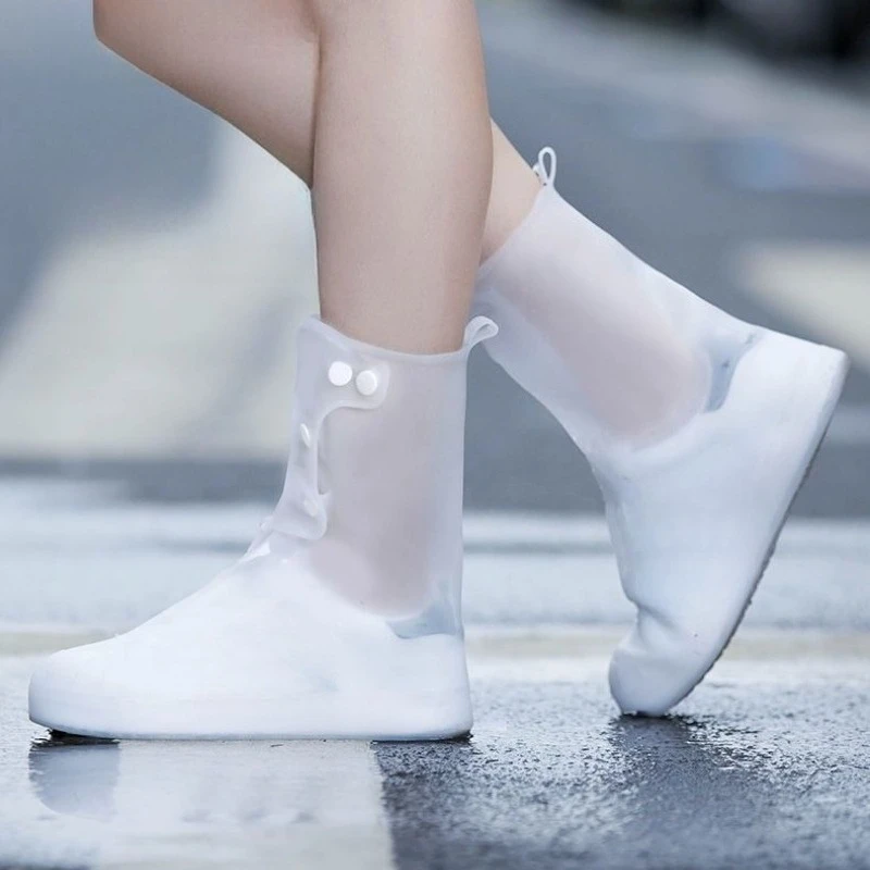 Waterproof Shoe Covers Thickened Non Slip Sole One Piece Molding Rain Boots Unisex Outdoor Student Rain Shoes