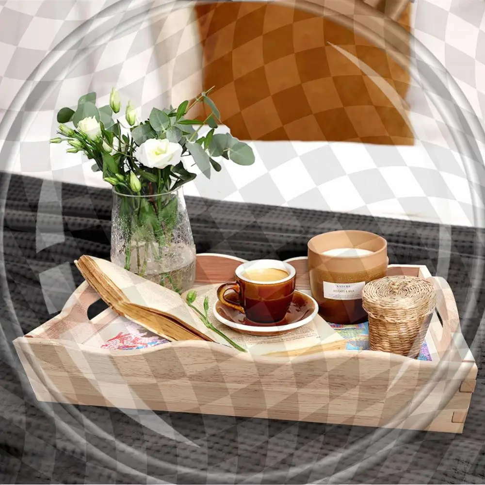 

Wooden Diamond Decorative Serving Tray Animal Diamond Painting Tray Handicraft DIY Diamond Painting Food Tray Kit for Home Decor