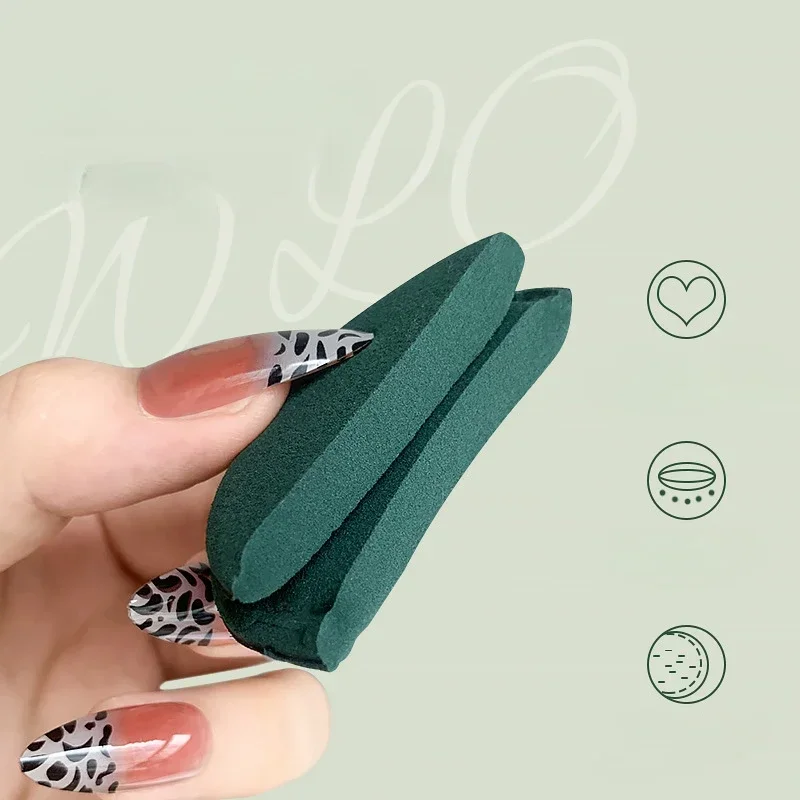 7 pièces/boîte fraise cosmétique bouffée ensemble Double face femmes doux maquillage éponge beauté maquillage poudre outils café rose vert 2025New