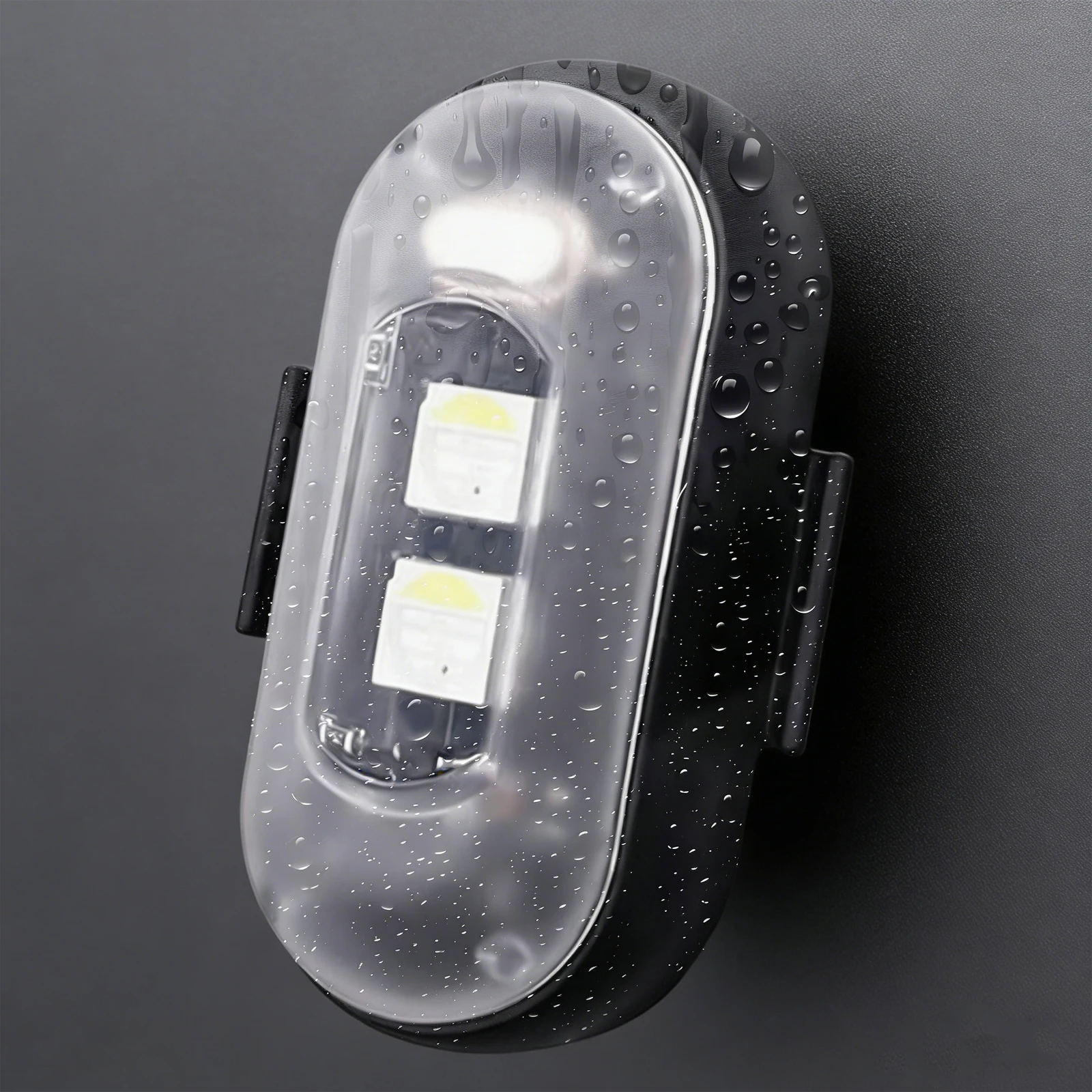 2/4/6PCS LED Emergency Warning Lights with Remote Control 7 Colors USB Rechargeable Car Flashing Light for Car Moto Drone Bike