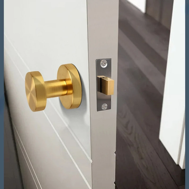 Double-sided Background Wall Invisible Special Door Lock Single-sided Lock Zinc Alloy Invisible Door Lock with Keyhole