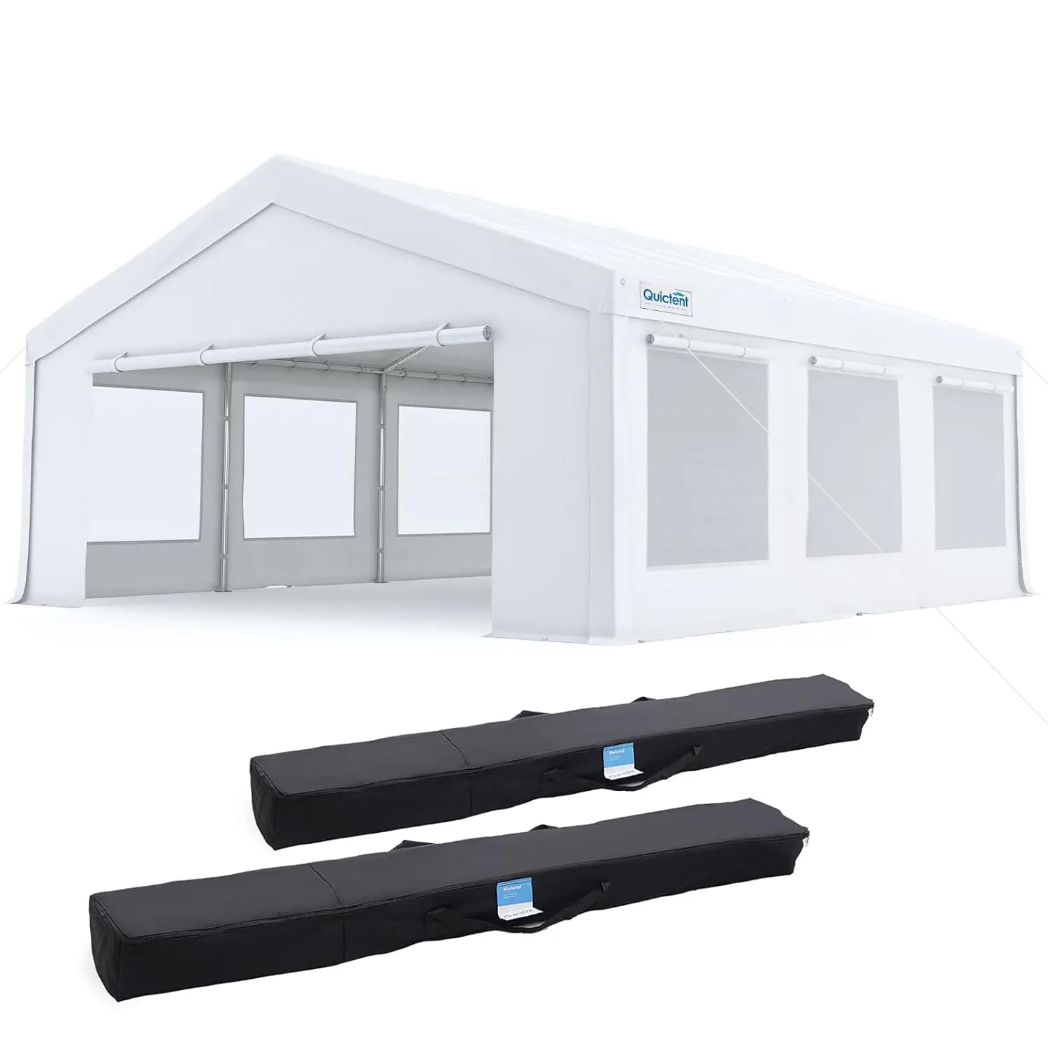 20x20ft Heavy Duty Party Tent Outdoor Canopy with Mesh Windows, Customized