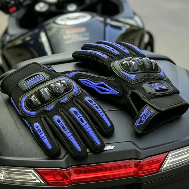 Motorcycle Glove Knuckle - Guantes de Motocicleta para Hombre, Impermeables,