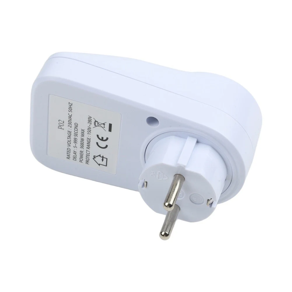 Safety Socket Voltage Protector Self-Recovery Function Automatic Power-Off Smart Voltage Protector With Display