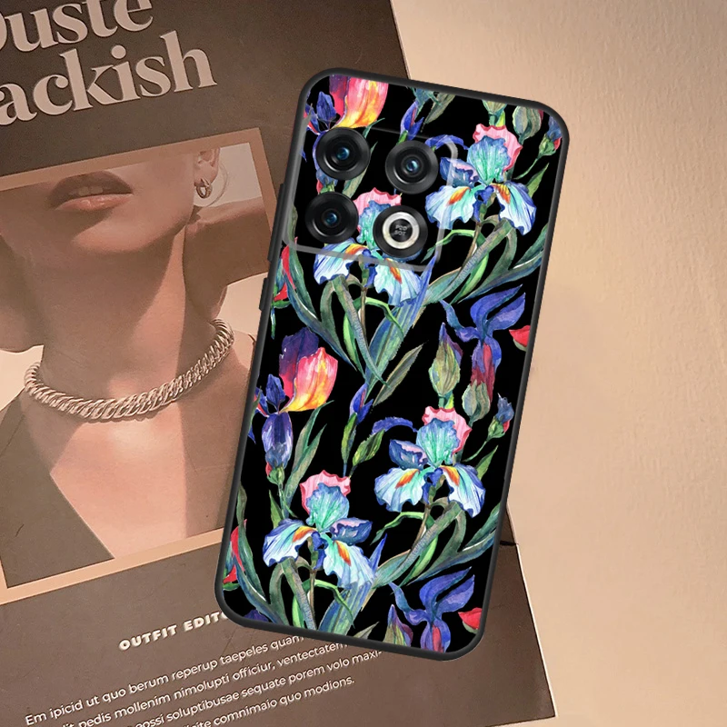 القزحية الأرجواني زهرة المائية الحال بالنسبة OnePlus 15 13 13R 13T 12 12R 11 10 10T 8T Nord CE 4 2 3 Lite N20 N30 Nord 5 غطاء #5