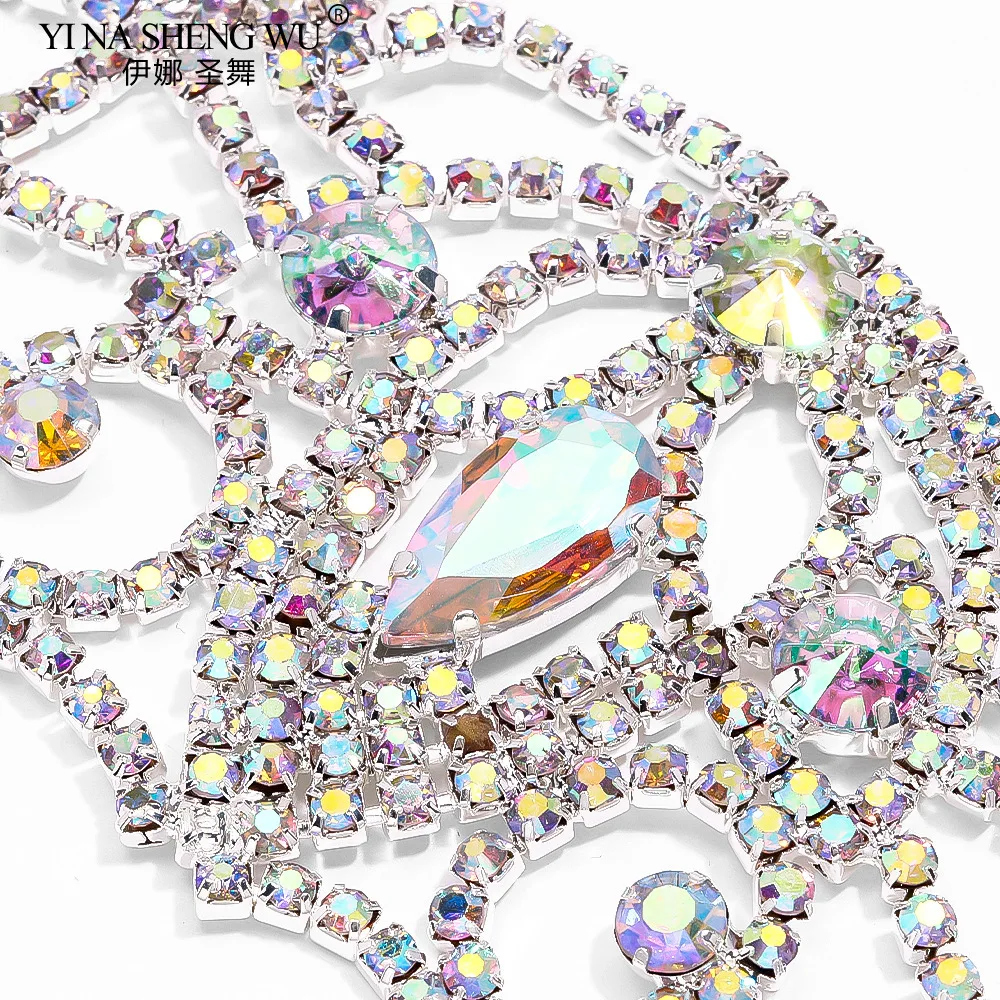 Pulsera de danza del vientre para mujer y adulto, brazalete elegante de gama alta, exquisito rendimiento de baile, accesorios de diamantes de imitación coloridos