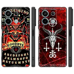 Pentagram 666 Demonic Satanic Case For Xiaomi Redmi Note 13 Pro Plus 5G 11T 10T 9S Pro Redmi 13C 12R 12C 10C 10A 9T 9C 9A 70 Pro