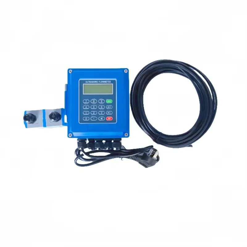 

DN15-DN6000 Wall Mounted Ultrasonic Flowmeter with LCD Display Digital External Clip for Water Oil Fluid Flow Rate Measurement