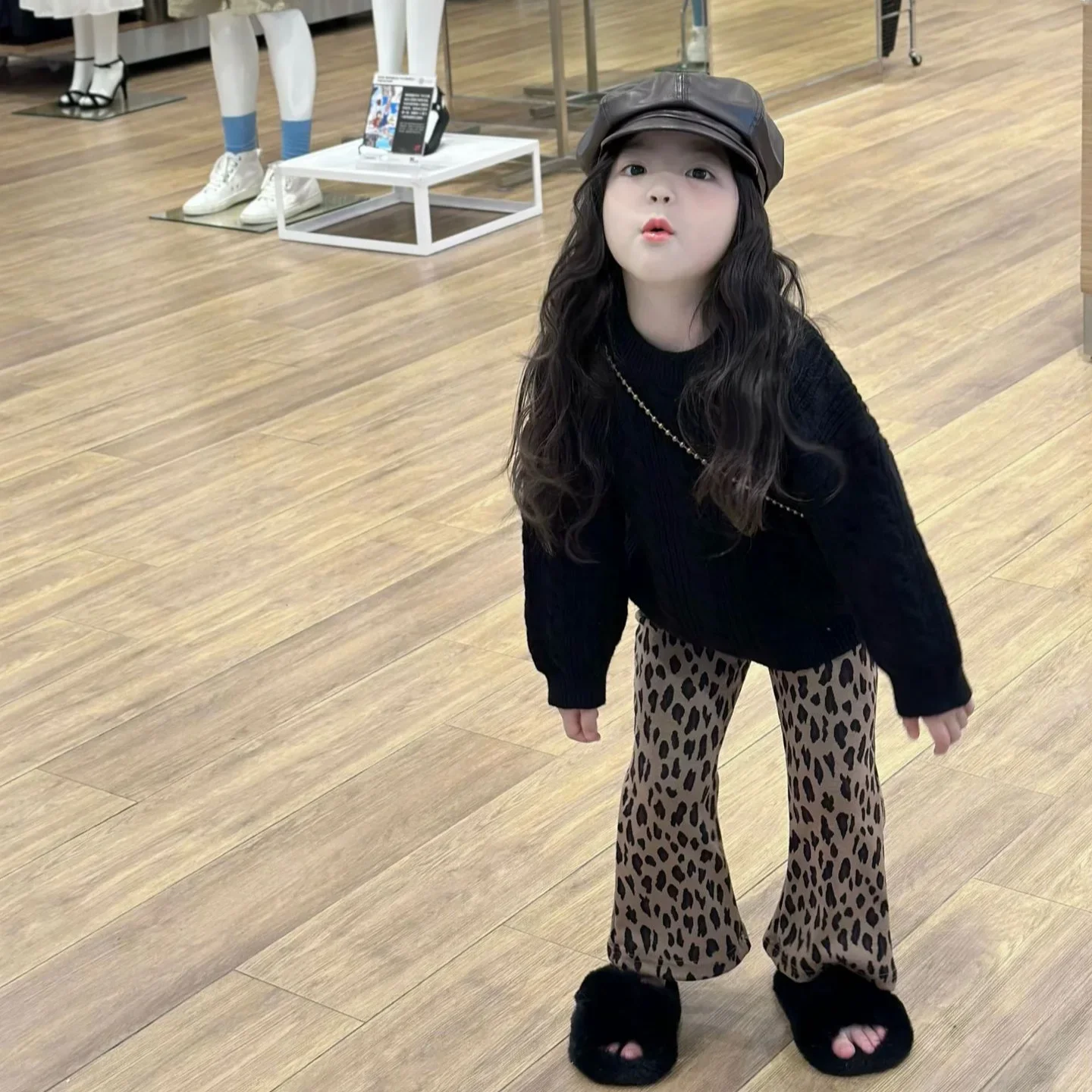 Girls Sweater 2024 Autumn New Childrens Clothes Korean Style Girls Baby Fashionable Twist Sweater Casual Simple and Daily