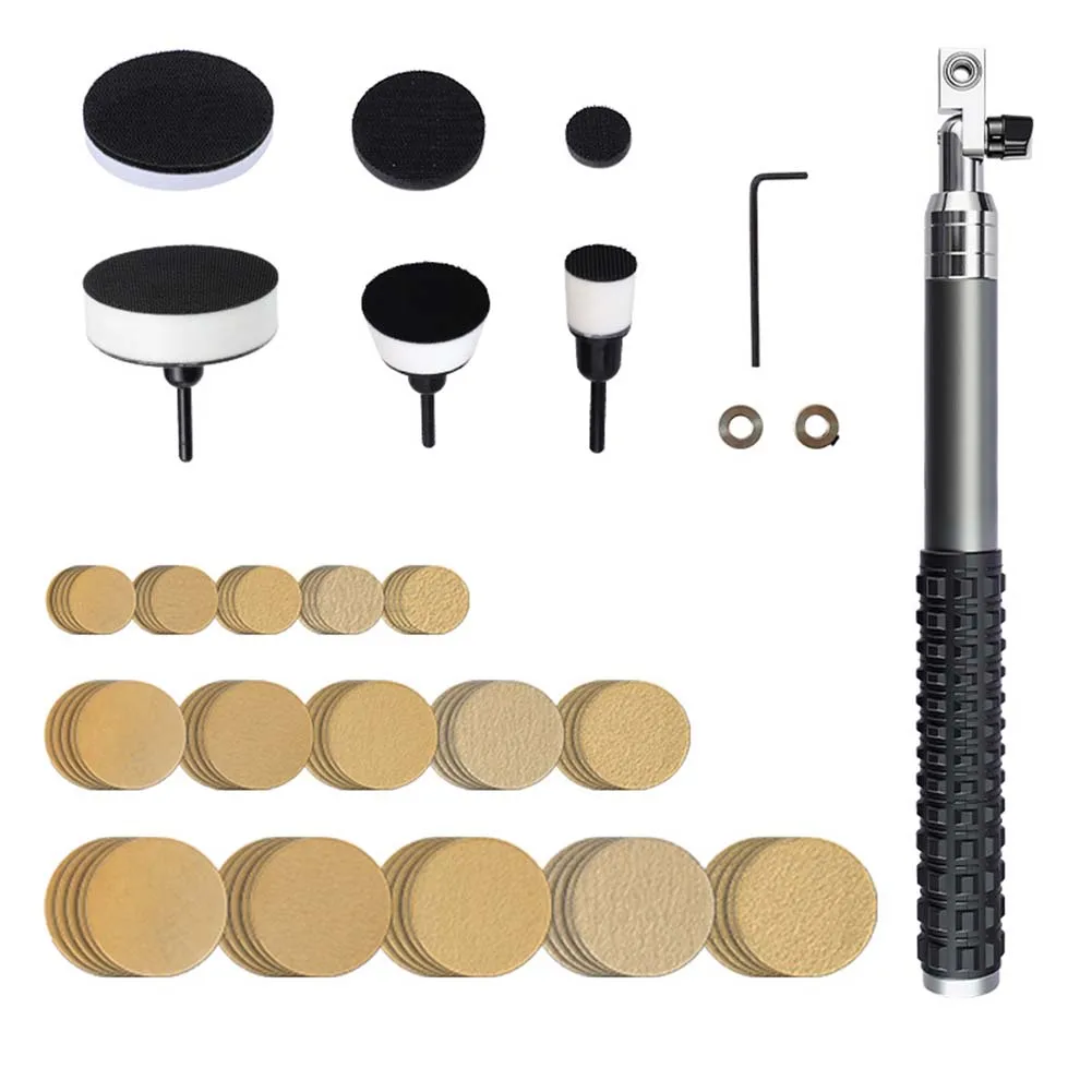 Bowl Sander Kit Sanding Block for Wood for lathe Tools with and Sanding Discs 1 2 3 Inch Diameter 75 Pieces Sandpaper Set