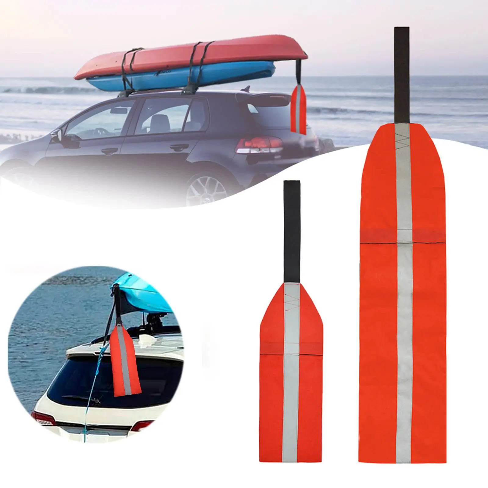 Kayak Travel Flag with Reflective Strip for Fishing Boat Canoes Accessories