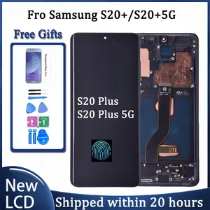 Bilashmart 6.7 AMOLED LCD Samsung S20 Plus LCD Display Touch Screen With Frame Samsung S20+ 5G G985F/DS G986B LCD Display