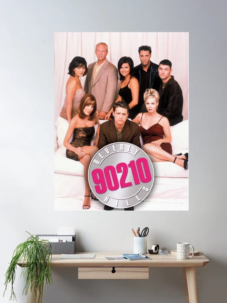 6 estilos a elegir Beverly Hills, póster en lienzo de película 90210, pintura artística de pared para decoración del hogar