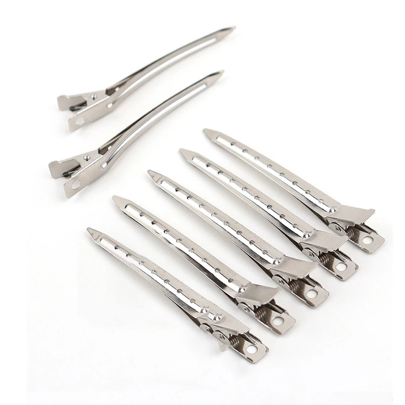 10 قطعة 9 سنتيمتر مقاطع الشعر التمساح بطة معدنية المهنية تقسيم المشابك قاعدة مع ثقوب DIY بها بنفسك القوس التصميم المرأة الإكسسوارات #1