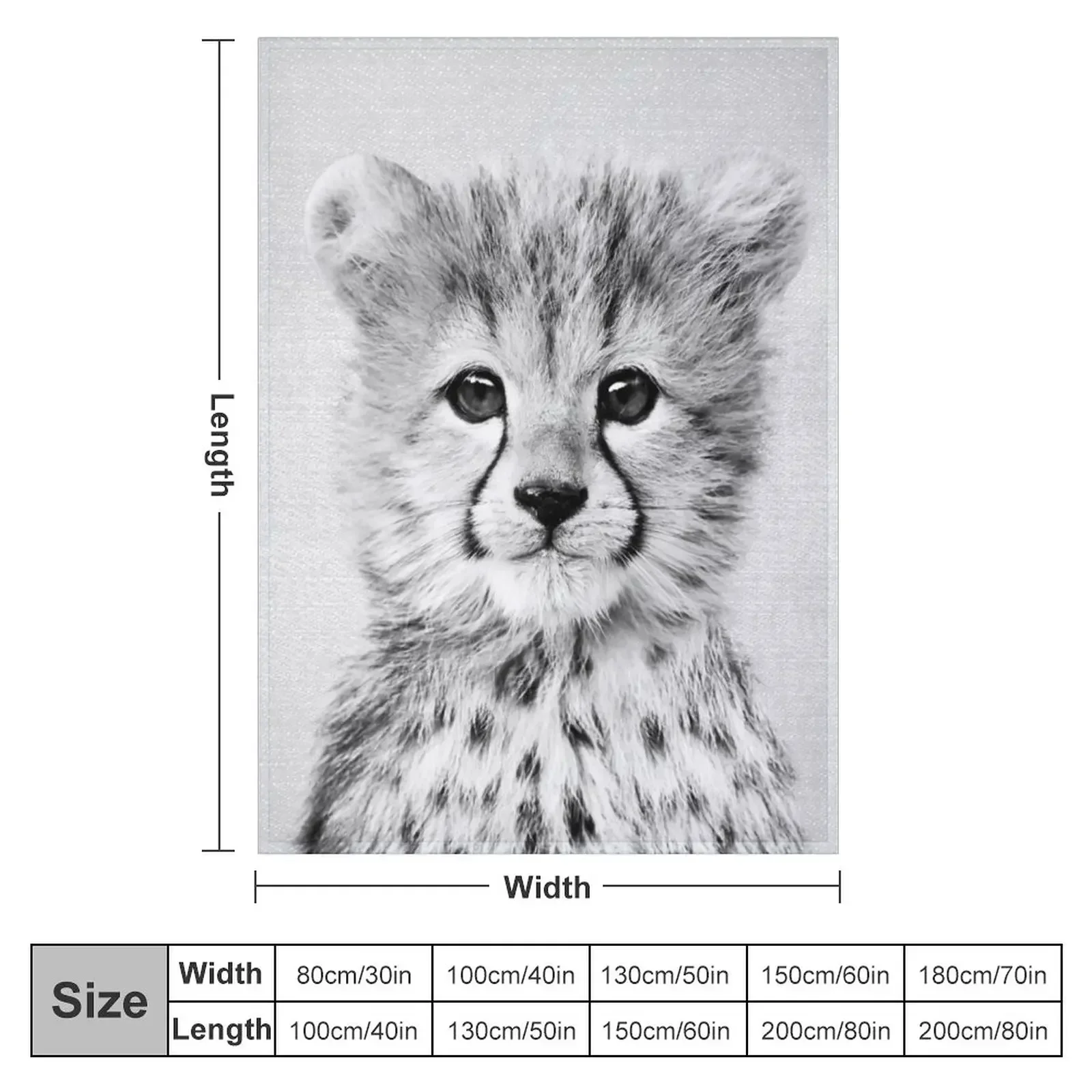 New Baby Cheetah - Black & White Throw Blanket Bed covers halloween Thermals For Travel Summer Beddings Blankets