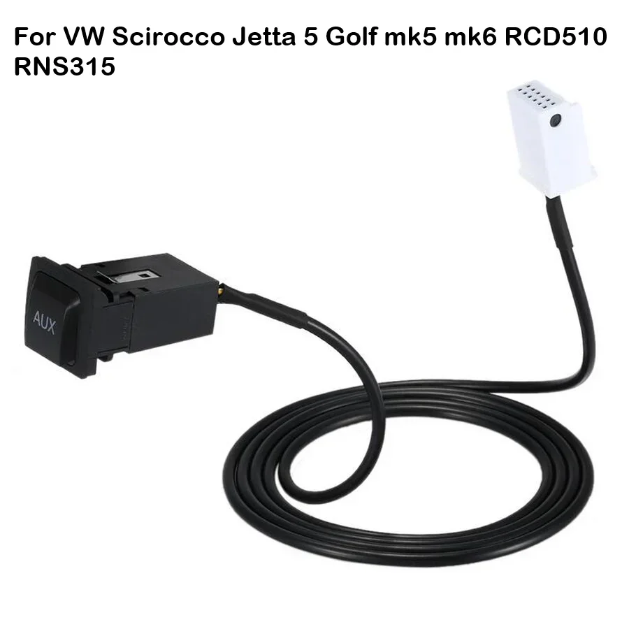 Автомобильный адаптер AUX-переключателя + комплект соединительных жгутов, подходит для VW Scirocco Jetta 5 Golf mk5 mk6 RCD510 RNS315