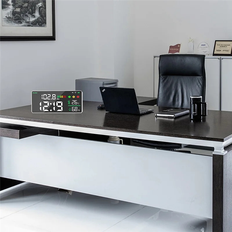 -AT52 TUYA Wifi Digital Decibel Sound Meter Temperature And Humidity Monitor LED Large Screen Decibel Meter