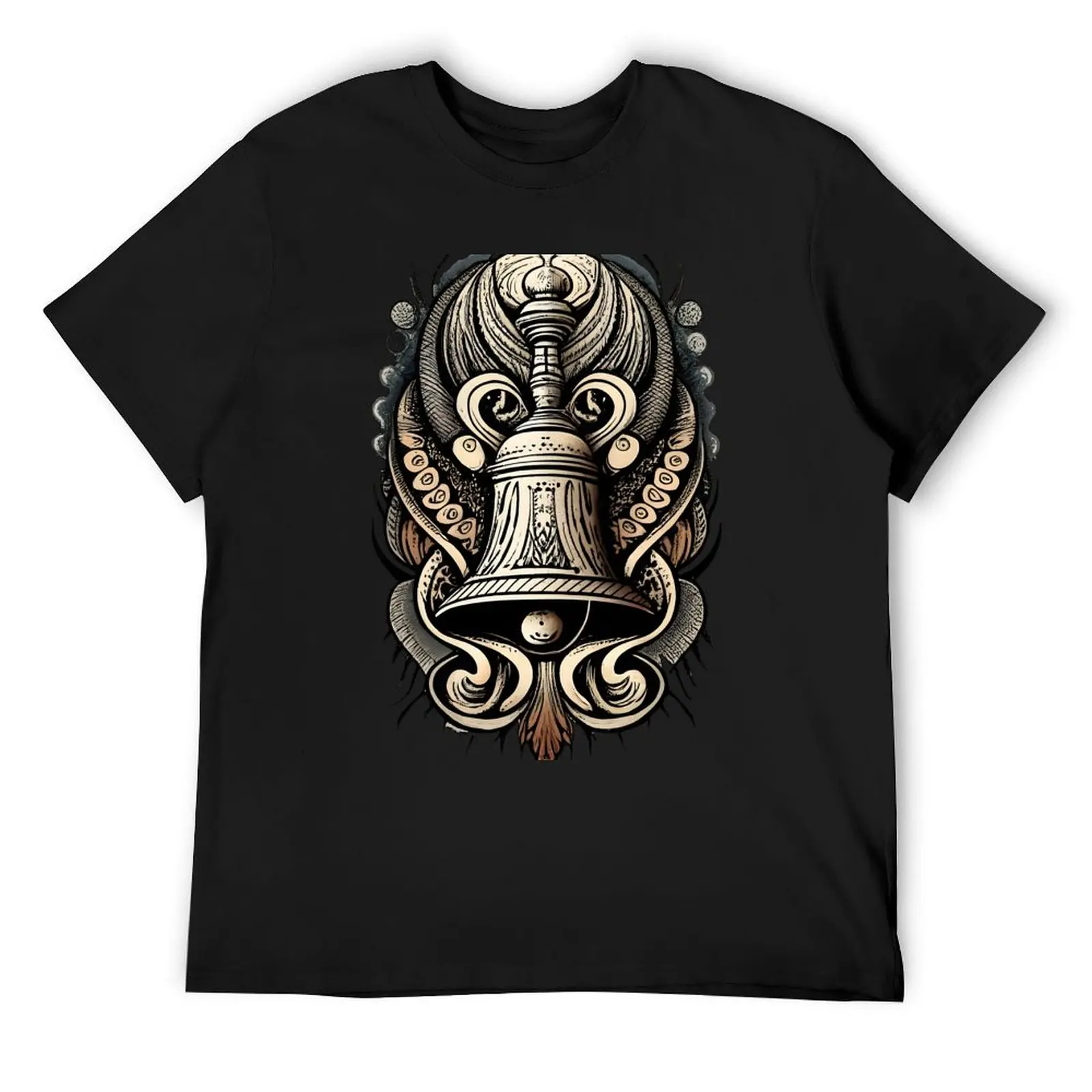 

Hand bell Exortic Art T-Shirt man clothes essential t shirt custom shirt customs mens graphic t-shirts anime