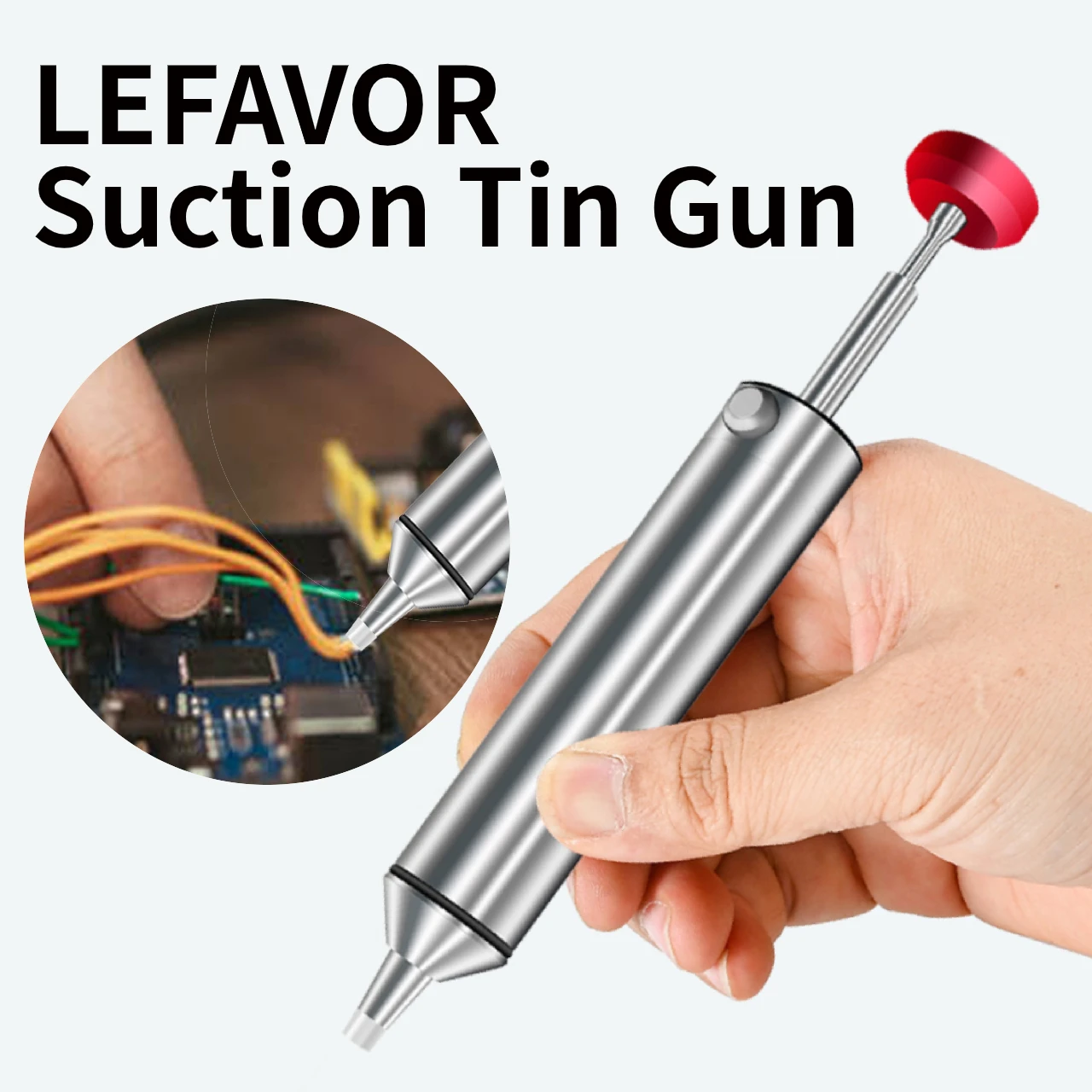 

LEFAVOR Welding Sucker Desoldering Tin Pump Suction Tin Gun Soldering Sucker Pen Removal Vacuum Solder Iron Welding Repair Tool