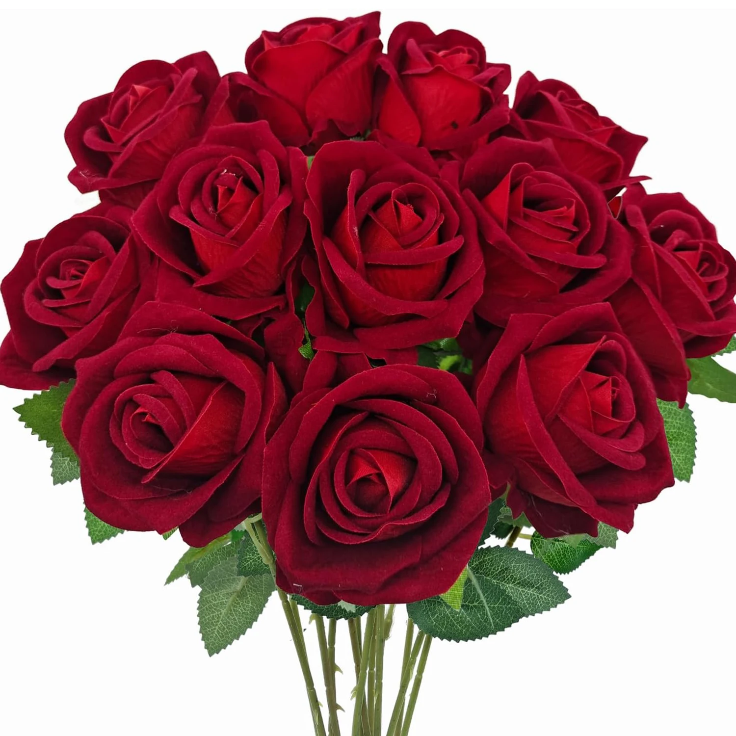 2/6 stücke Künstliche Blumen Seide Rosen Lange Zweig Brautstrauß Hochzeit Hause Vase Tisch Dekoration DIY Geschenk Box Kranz zubehör