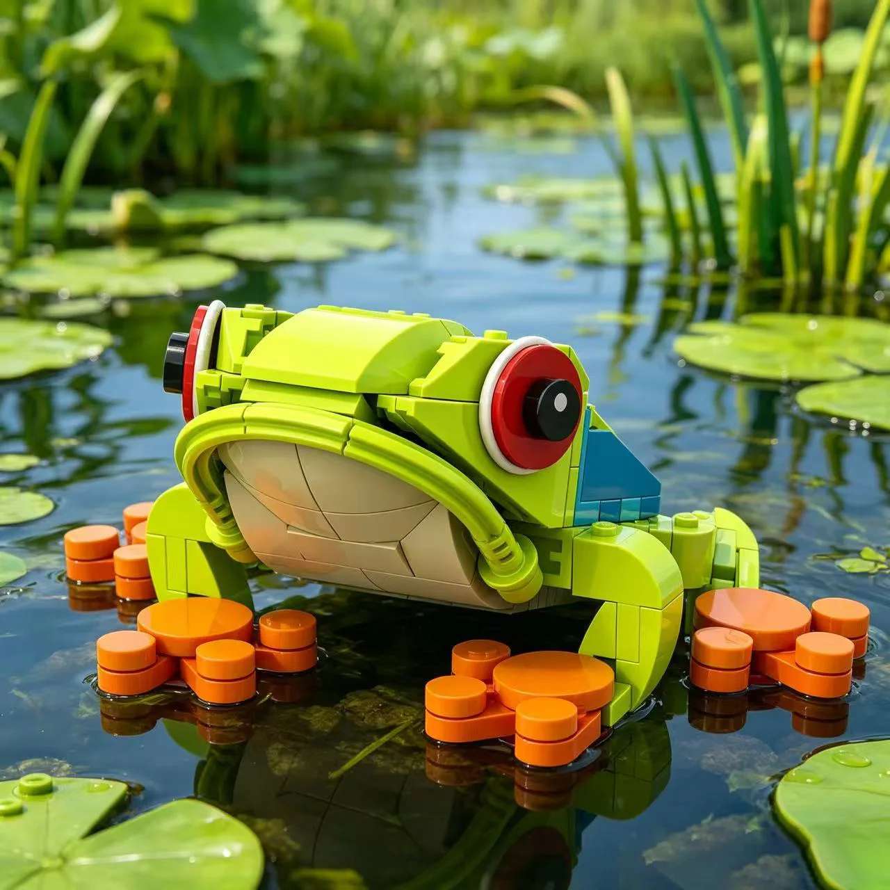 Creative MOC Bricks Cute Tree Frog Centipede Scorpion Animal Building Blocks DIY Education Ornament Toy Xmas Birthday Gifts