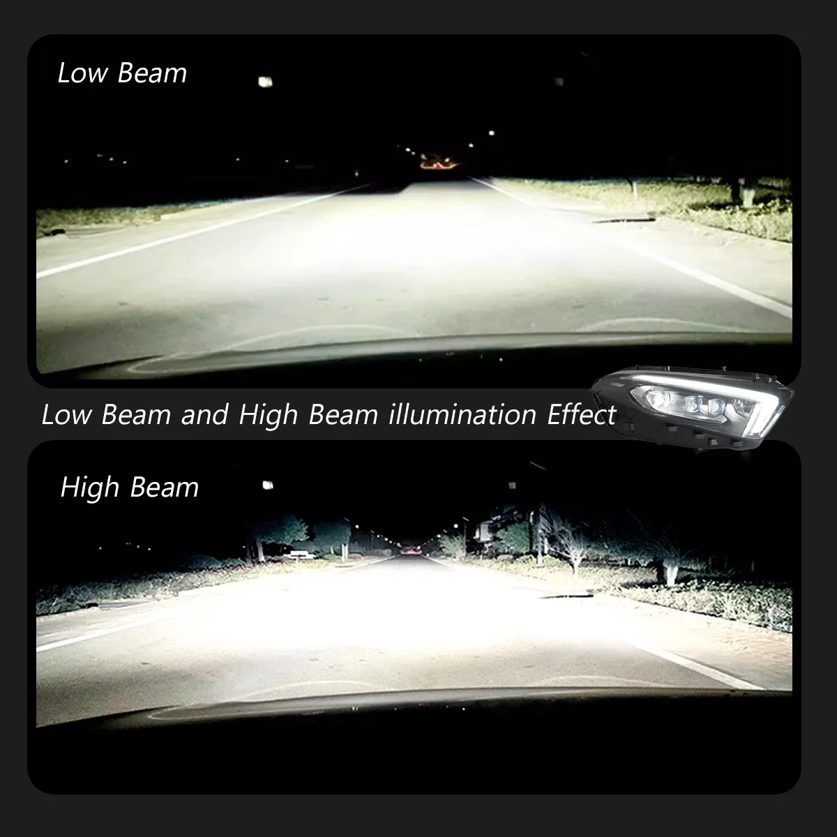 

Car Light For Mercedes Benz A Class A180 Headlight A200 Upgrade AMG Style Headlamps DRL Turn Signal Plug Play