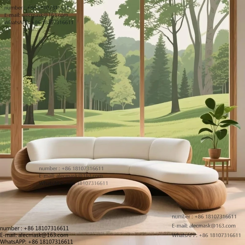 

Modern Luxury Design Chaise Lounge Couch Wooden Office Modular Sofa Set Hotel Living Room Velvet Large Sectional Sofa