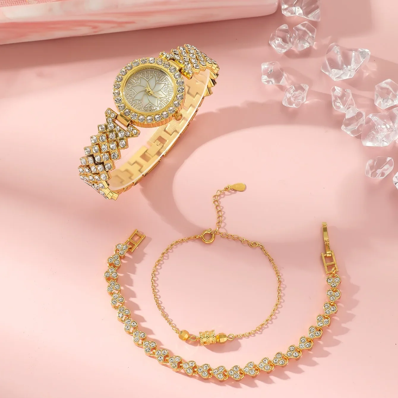 3pcs/set Gypsophila Watch + Bracelet