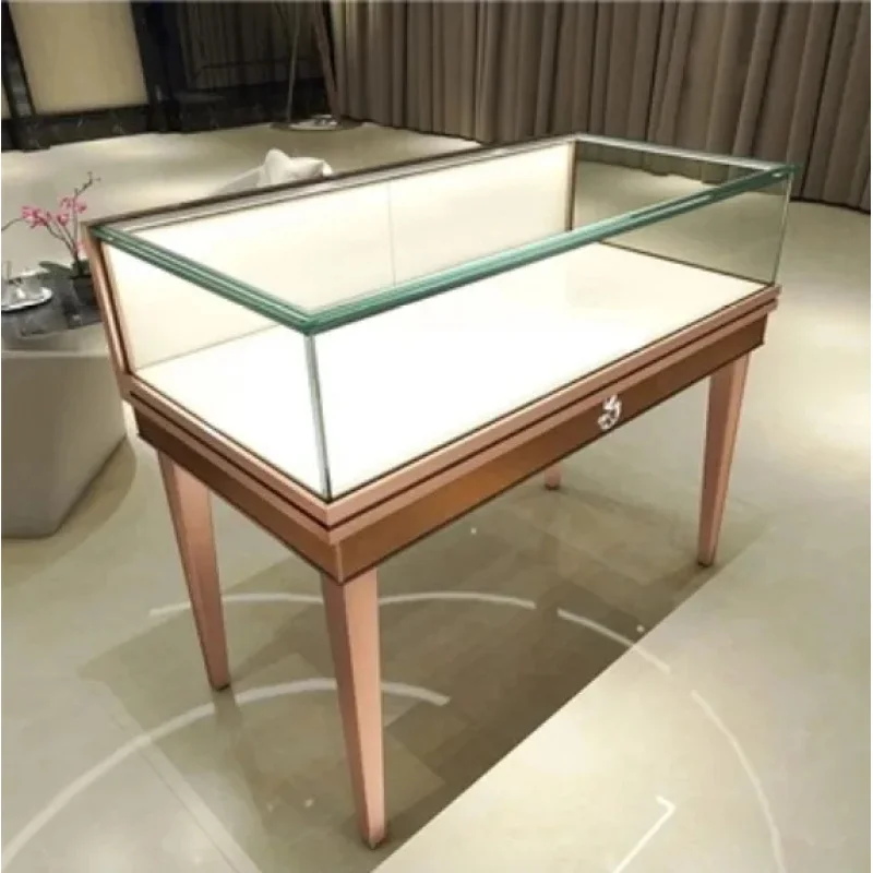 custom.Custom Made Shop Mall Showroom Latest Curve Combined Watches and Jewelry Cases Kiosk Jewelry Display Cabinet Jewelry Disp view 5