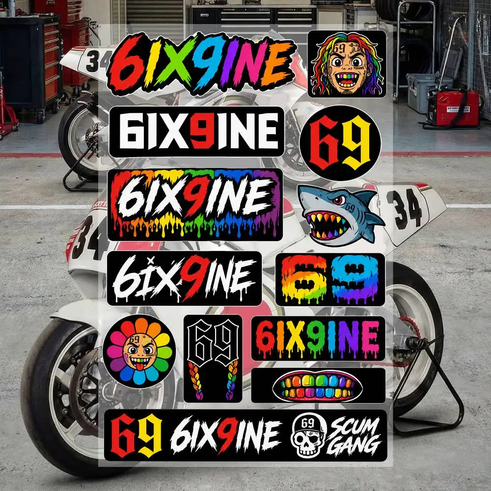 6ix-9inE- Wasserdichte Vinyl-Aufkleber für Auto Motorrad Fahrrad Skateboard Laptop Flasche Telefon