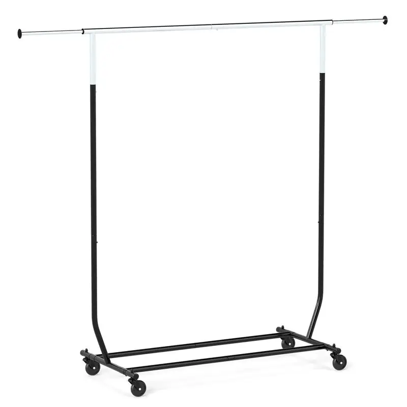 Rolling Clothes Rack Extendable Garment Stand for Hanging Clothes