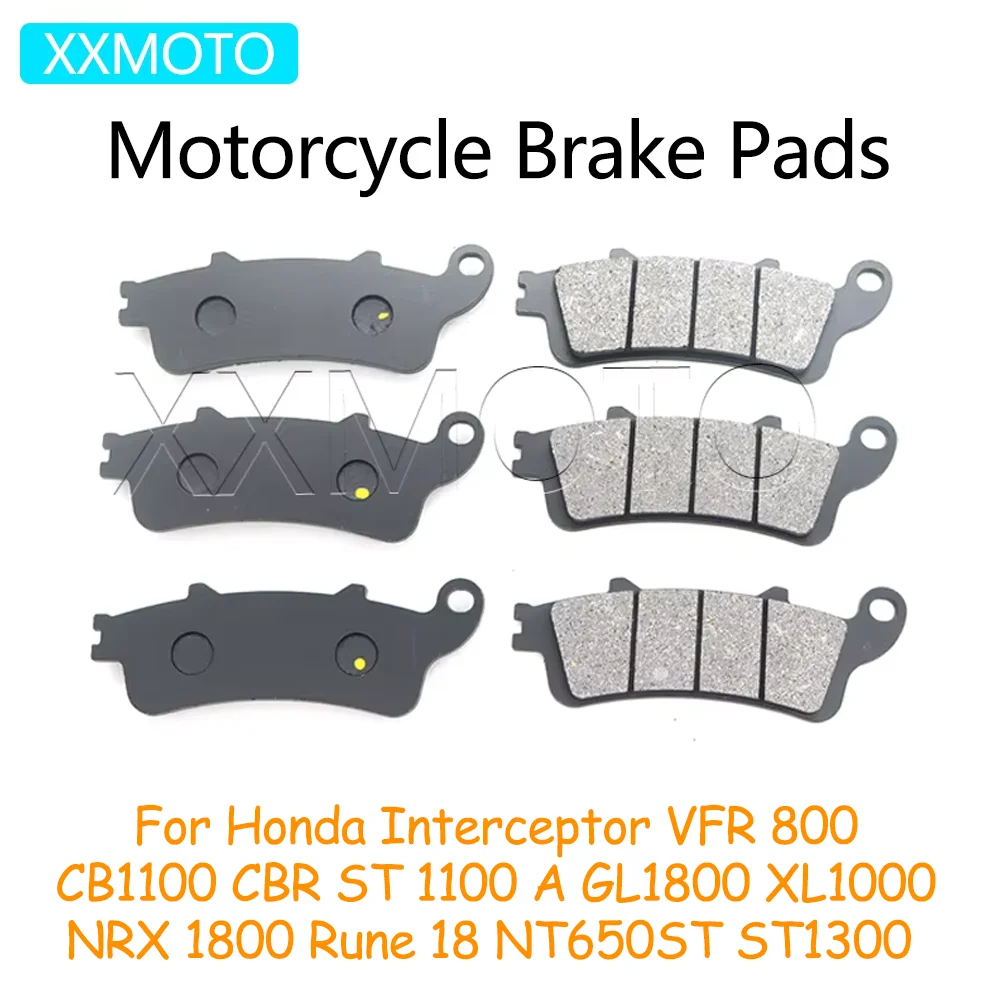 For Honda Interceptor VFR 800 CB1100 SF CBR1100 ST 1100 A 1300 GL1800 NRX1800 NT650 XL1000 Motorcycle Front Rear Brake Pads