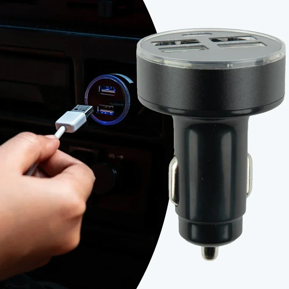 1 stücke 150w schnelles Auto ladegerät 4 USB-Anschluss Typ C Universal buchse Adapter schwarz 12-24V Eingang neue Energie Fahrzeugteile