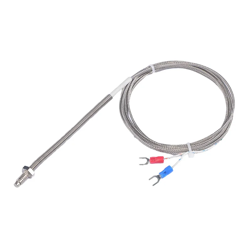 Customizable ( 5 Pieces) M6  Thermocouple 304 Stainless Steel Shielding Layer K Type Temperature Sensor for Measure Temperature