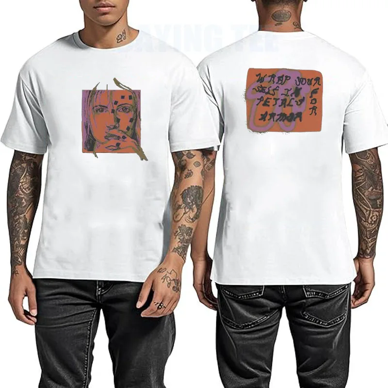 Hayley Williams T-Shirt Blütenblätter Skizzenkunst Grafik Vintage T-Shirt Rage Is A Quiet Retro-Stil Musikliebhaber Spruch T-Shirt Kurzarm – Detail 8