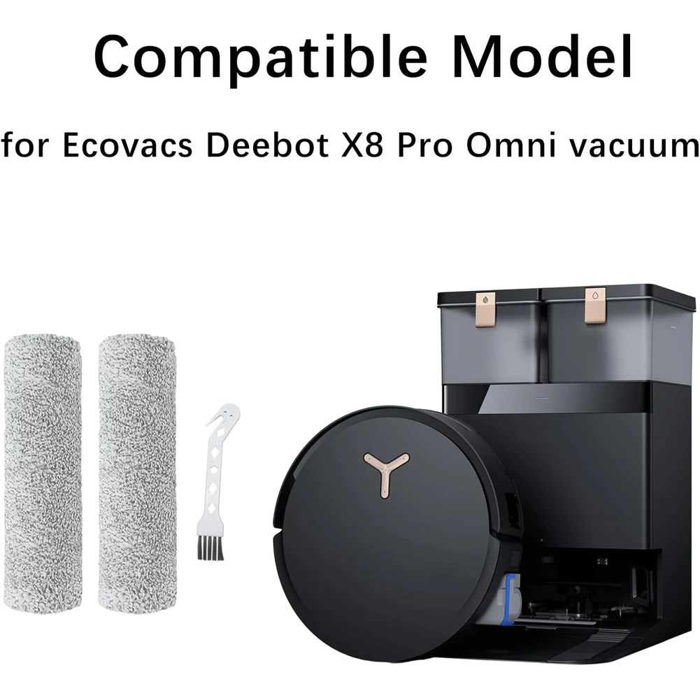 INLIG-For Ecovacs Deebot X8 Pro Omni Brush Rollers Parts Kits d'accessoires pour aspirateur