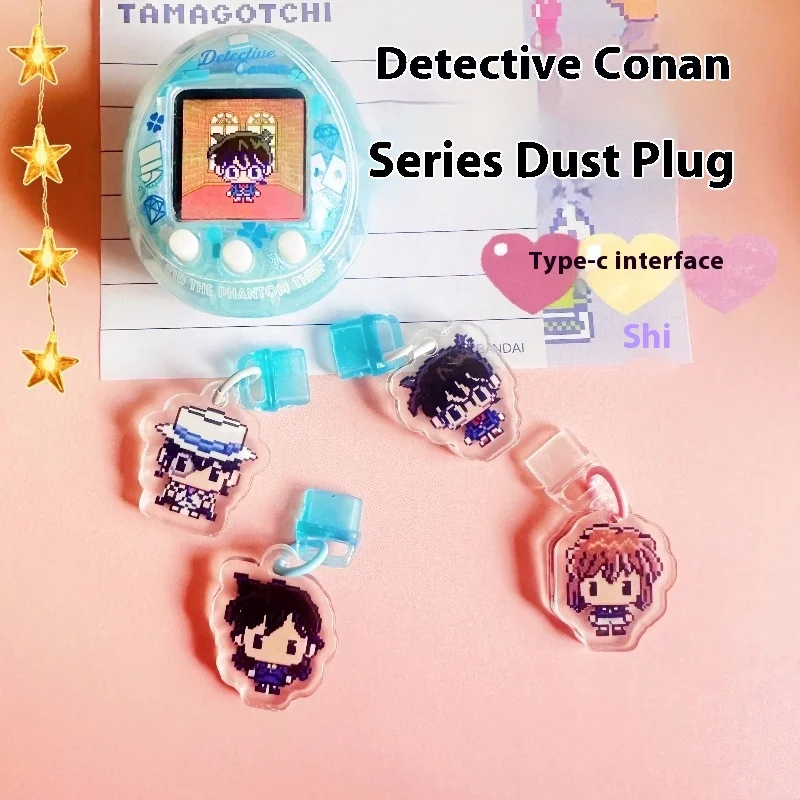 New Tamagotchi Nano  Detective Conan Dust-Proof Plug Mobile Phone Pendant Typec Plug Head Mobile Phone Chain Animation Decorat