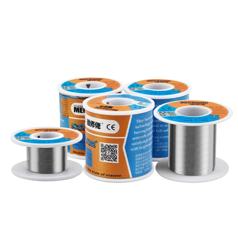 Filo per saldatura fine al piombo MECCANICO HX-T100 55G 183 ℃   63% Contenuto di stagno 0,3 0,4 0,5 0,6 0,8 1,0 1,2 MM Filo di stagno per saldatura ad elevata purezza