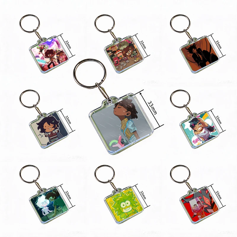 Anime Amphibia Keychain Handmade Hanging Ornaments for Clothes Backpack Decoration Accessories Gifts with Friends